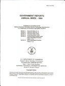 Government reports annual index Book