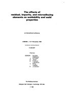 The Effects of Residual  Impurity  and Microalloying Elements on Weldability and Weld Properties
