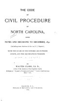 The Code of Civil Procedure of North Carolina