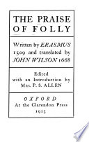 The Praise of Folly Book