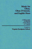 Music for Oboe, Oboe D'amore, and English Horn