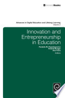 Innovation and Entrepreneurship in Education Book
