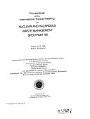 Proceedings of the International Topical Meeting on Nuclear and Hazardous Waste Management  Spectrum    