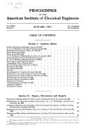 Proceedings of the American Institute of Electrical Engineers