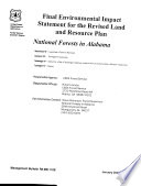 National Forests in Alabama  Final Environmental Impact Statement for the Revised Land and Resource Plan  January 2004