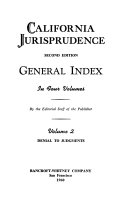 California Jurisprudence. General Index