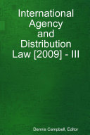 International Agency and Distribution Law [2009] - III