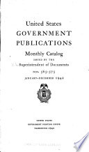 Monthly Catalog Of United States Government Publications