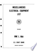 Miscellaneous Electrical Equipment List Book