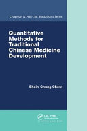 Quantitative Methods For Traditional Chinese Medicine Development