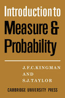 Introdction to Measure and Probability