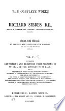 The Complete Works Of Richard Sibbes D D 
