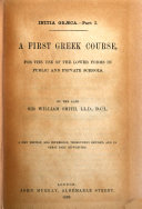 Initia Græca, part i. A first Greek course