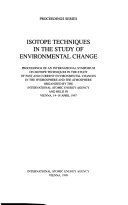 Isotope Techniques in the Study of Environmental Change
