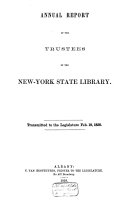 Annual Report of the Trustees of the State Library of the State of New York