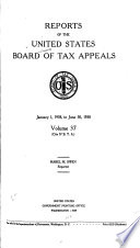 Reports of the United States Board of Tax Appeals Book PDF