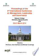 Proceedings of the 2nd International Conference on Management  Leadership and Governance