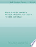 Fiscal Rules for Resource Windfall Allocation Book