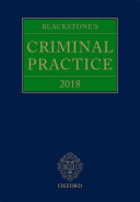 Blackstone's Criminal Practice 2018 [Pdf/ePub] eBook