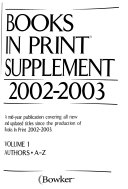 Books in Print Supplement Book PDF