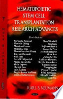 Hematopoietic Stem Cell Transplantation Research Advances Book