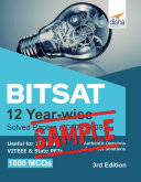 Free Sample  BITSAT 12 Year wise Solved Papers  2020   2009  3rd Edition