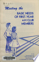 Meeting the Basic Needs of First year 4 H Club Members