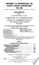 Department Of Transportation And Related Agencies Appropriations For 1996 1996 Budget Justifications