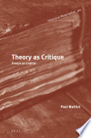 Theory as Critique  Essays on Capital Book PDF