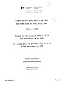 Temperature and Precipitation, 1941-1970