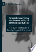 Corporate Governance and Accountability of Financial Institutions Book
