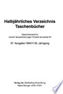Halbjährliches Verzeichnis Taschenbücher PDF Book By Verlag der Schillerbuchhandlung Hans Banger