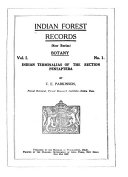 Indian Forest Records (new Series).