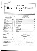 New York Theatre Critics  Reviews