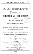 J.A. Berly's Universal Electrical Directory and Advertiser
