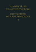 Allgemeine Physiologie der Pflanzenzelle   General Physiology of the Plant Cell
