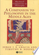 A Companion To Philosophy In The Middle Ages