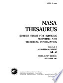 NASA Thesaurus Book