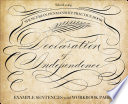 Spencerian Penmanship Practice Book  The Declaration of Independence