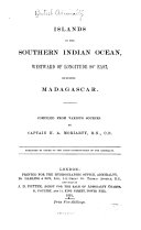 Islands in the Southern Indian Ocean  Westward of Longitude 80   East  Including Madagascar