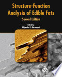 Structure Function Analysis of Edible Fats Book