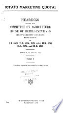 Hearings Before the Committee on Agriculture, House of Representatives, Eighty-eighth Congress