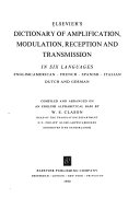 Dictionnaire de radiotechnique, amplification, modulation, emission et réception