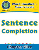 Word Families - Short Vowels: Sentence Completion