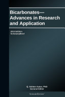 Bicarbonates—Advances in Research and Application: 2013 Edition [Pdf/ePub] eBook