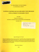 National Earthquake Hazards Reduction Program, Annual Project Summaries, XXXVI