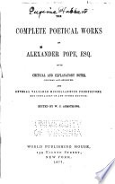 The Complete Poetical Works of Alexander Pope, Esq