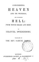 Read Pdf Concerning Heaven and its wonders  and concerning Hell  from things heard and seen  tr  by S  Noble