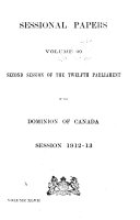 Sessional Papers of the Parliament of the Dominion of Canada