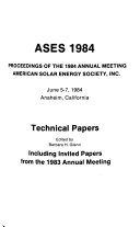 Proceedings of the ... Annual Meeting, American Solar Energy Society, Inc